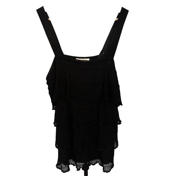 White House Black Market Tops - White House Black Market Womens Tank Top Size L Evening Tiered Crochet Festival